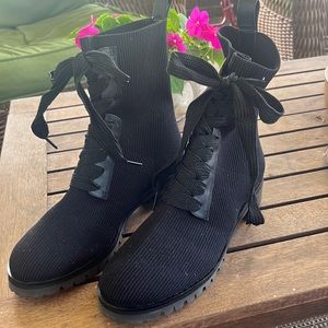 Kate Spade Knit Combat Boots Black Like new condition Size 7.5
